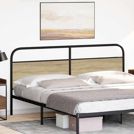 Tête de lit,Panneau décoratif chêne sonoma 200 cm acier et bois d'ingénierie CFW8707182 (1/5)
