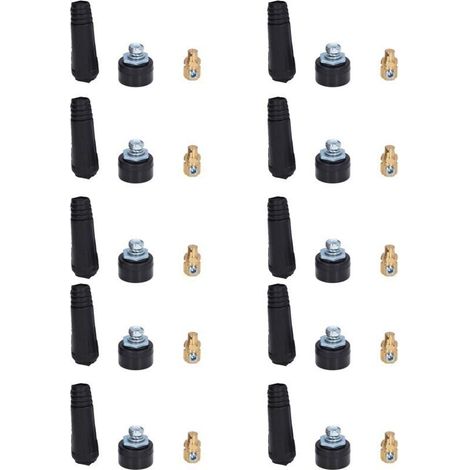 10 Stück Schnellverbinder-Panel-Schweißbuchsenstecker-Kabel 10-25 EU-Ausführung (1/5)