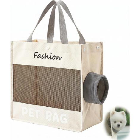 Sac de Transport Petit Chien et Chat - Sac à Chien Respirant et Pliable pour Animaux jusqu'à 7,5 kg  Sac Transport Chien Idéal pour Voyage, Promenade et Vétérinaire (1/5)