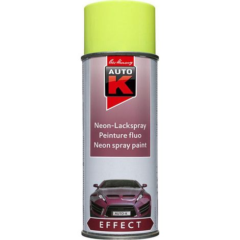 Bombe de peinture - Carrosserie - Jaune fluo - 400ml - Auto-K