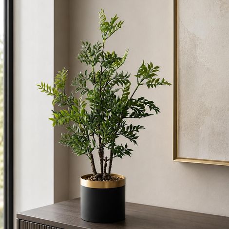 60cm Artificial Nandina Bonsai Ficus Tree - Premium Quality (1/5)