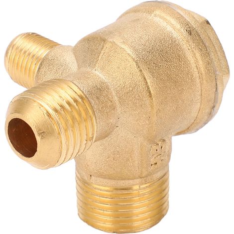 Clapet anti-retour en laiton, raccord fileté, accessoire pour compresseurs et pompes à air, 1/2 x 3/8 x 10 (1/5)