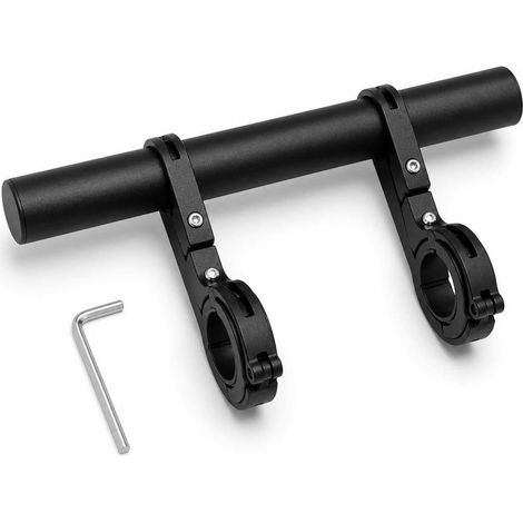 20cm Aluminum Alloy Bicycle Handlebar Extension, 20cm Handlebar Extender Compatible with 26mm Handlebars, Bike Extender for GPS, Phone, Computer, Light and Cycling Accessories (1/5)