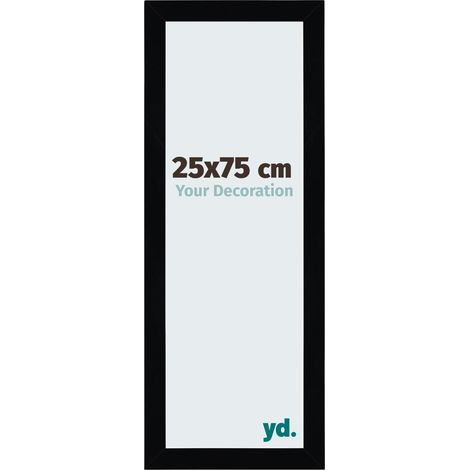 yd. - Cadre photo 25x75 - Noir Brillant - MDF - Mura