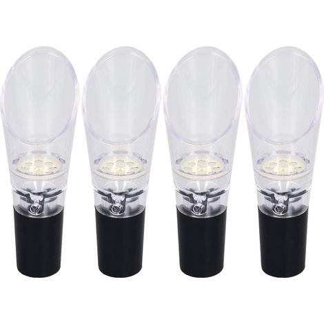 4-teiliges umweltfreundliches Wein-Aerifizierer-Set aus Polycarbonat – Barzubehör, Dekanter für Hauspartys, Gold (1/5)