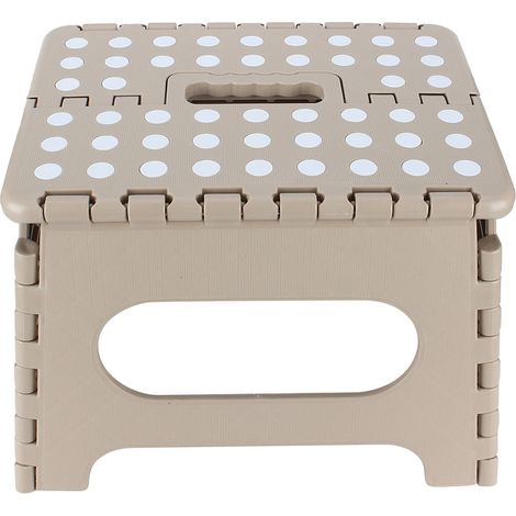 Tabouret Pliant - Résine Thermoplastique - Design Antidérapant - Intérieur Et Extérieur - 29x22x22cm (1/5)
