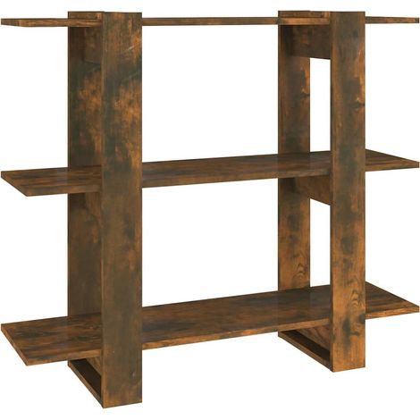 Maison Exclusive - Bücherregal/Raumteiler Räuchereiche 100x30x87 (1/5)