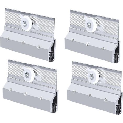 Roulettes de porte de douche, poulies à roulement à roue unique de 27 mm pour portes de salle de bain coulissantes en verre (1/5)