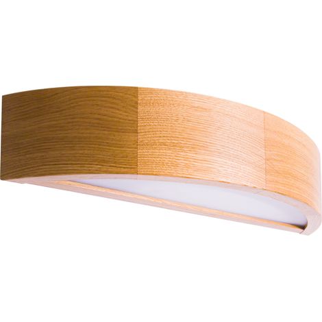 Aplique de pared LEJA, l谩mpara de semi-techo, madera, ROBLE, para sal贸n, cocina, ba帽o, ESTILO (1/5)
