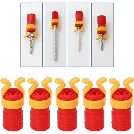 Lot de 10 porte-vis, supports de vis en plastique, fixations à rivets universelles, dispositifs de fixation de vis, accessoires pour outils de travail du bois (1/5)