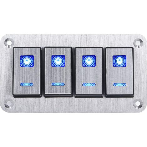 Panneau D'Interrupteur à Bascule pour Bateau Marin, Interrupteur à Barre Lumineuse LED 12V 24V, Interrupteurs Marche/arrêt pour Camions SUV (1/5)