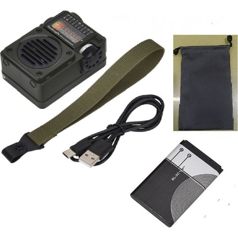 Radio portátil de onda corta AM/FM/SW/WB, receptor de bolsillo retro, miniradio recargable (1/5)