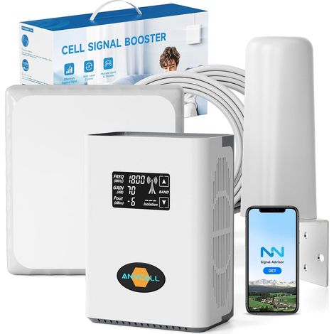Amplificateur 5G 4G LTE 3G GSM sur la Bande 3, 7, 8 et 20 pour la Maison, Amplificateur Reseau Mobile avec Antenne Omnidirectionnelle (1/5)