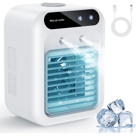 Mini ventilador silencioso USB-C – 2 velocidades – para hogar, oficina y dormitorio (1/5)