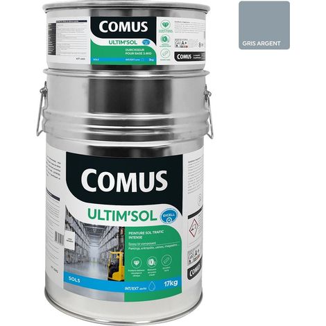 ULTIM'SOL GRIS ARGENT 20KG - ULTIM'SOL Peinture sol epoxy bi-composante en phase aqueuse pour trafic intense (1/3)