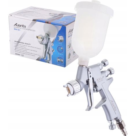 MINI PISTOLA PULVERIZADORA HVLP DE 0,8 MM Y DEPÓSITO DE 250 ML (1/5)