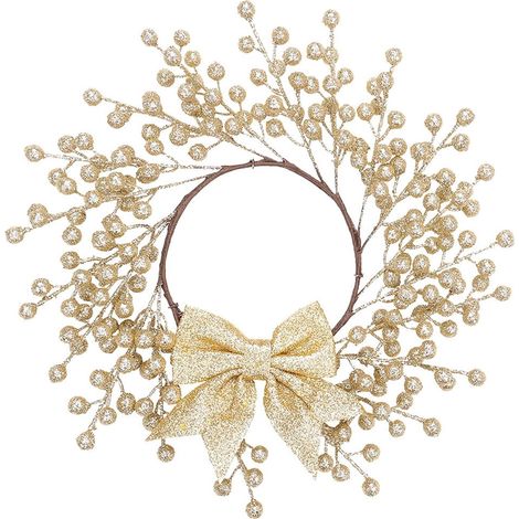 Guirlande De Baies Artificielles - 33 Cm - Pour Porte Fenêtre Cheminée - Décoration Intérieure Extérieure Légère - Lot De 1 (1/5)