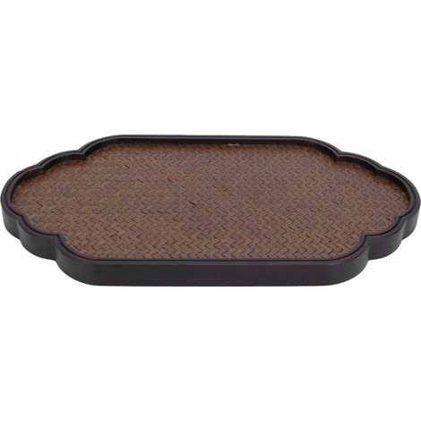 Teetablett aus Bambus, kleines Teetablett, Untertassen für die Teezeremonie, Wolkenset (1/5)