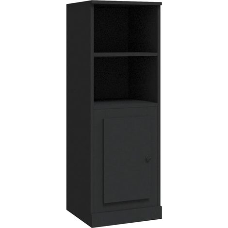 Maison Exclusive - Buffet haut noir 36x35,5x103,5 cm bois d'ingénierie (1/5)