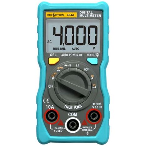 404A Multimètre numérique Ampèremètre à plage automatique True-RMS Smart NCV Portable 4000 points écran LCD Plage automatique Outils de mesure de courant de tension AC/DC (1/5)