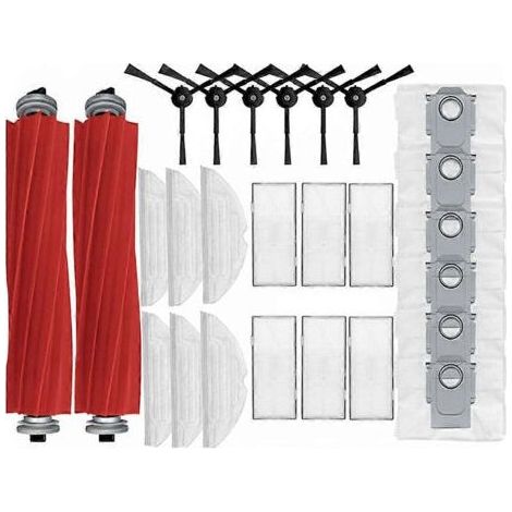 Pièces de rechange pour la brosse principale, le filtre HEPA, le tampon de nettoyage et les sacs à poussière de l'aspirateur Roborock S7 Max Ultra Q100TSC (1/5)