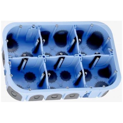 Scatola di apparecchiature - Ø67/68mm - Interasse 71mm - Profondità 50mm - AIR'metic 6 posti - Rettangolare (2x3)