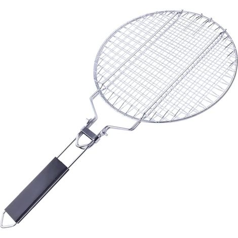 Panier à griller portable pour barbecue, avec poignée amovible, pour poissons, légumes et grillades en extérieur. (1/5)