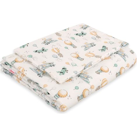 Juego de cama infantil con relleno 120x90cm - aventura en el cielo (1/2)