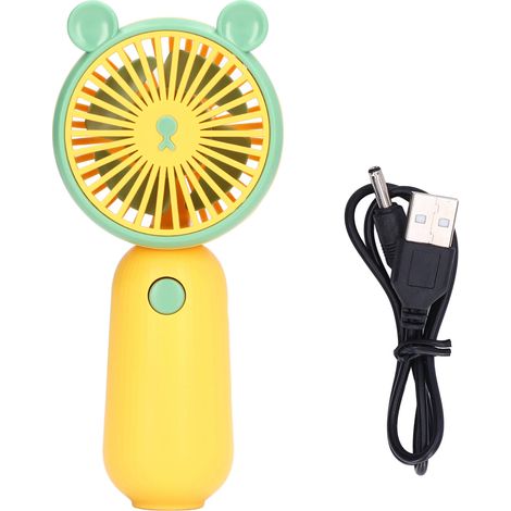 Ventilateur Portable USB en Forme d'Ours Mignon, Rechargeable et Ergonomique pour Voyage et Maison