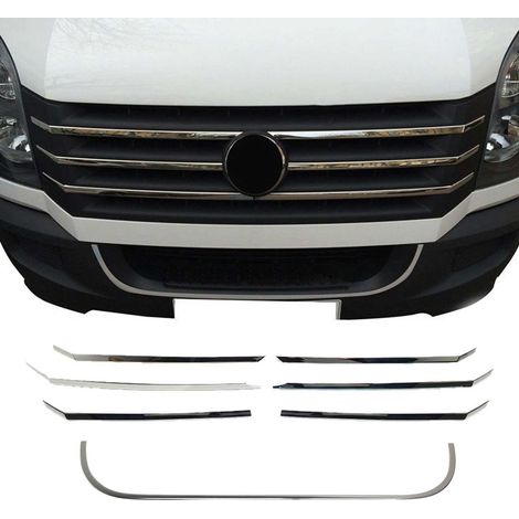 Moulure de Grille de Calandre Compatible avec VW Crafter 2012-2017, Garniture Baguette de Calandre en Acier Inoxydable Argent (1/5)