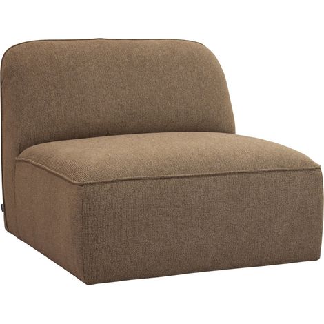 Chauffeuse pour canapé modulable en tissu - Caramel chiné - Noor (1/5)