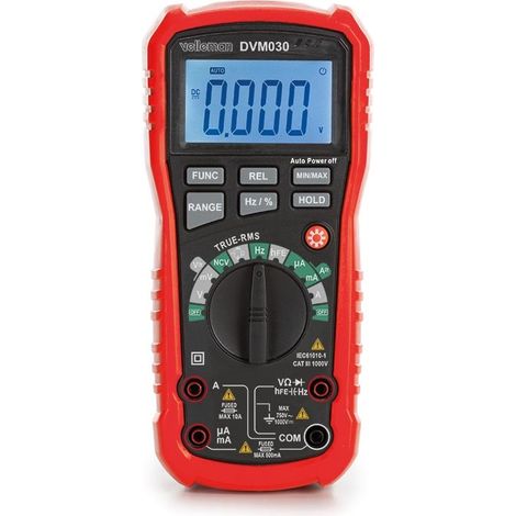 Velleman DVM030 multímetro digital rojo compacto