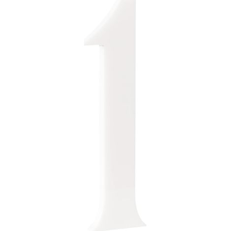 4-Pouces Numéro de Maison Autocollant - Étanche et Résistant aux Intempéries - Installation Facile pour Boîte aux Lettres, Porte et Poteau (Blanc, 1) (1/5)