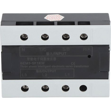 Transformateur triphasé 1KW servomoteur électronique régulateur tension entrée 360-420VAC sortie 200-230VAC (1/5)