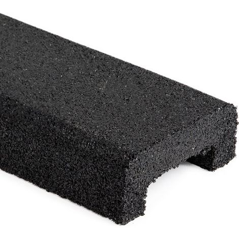 Bordure en caoutchouc noir 100 x 10 x 6 cm Caoutchouc recyclé (1/5)