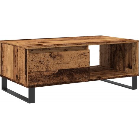 Maison Exclusive - Table basse vieux bois 90x50x36,5 cm bois d'ingénierie