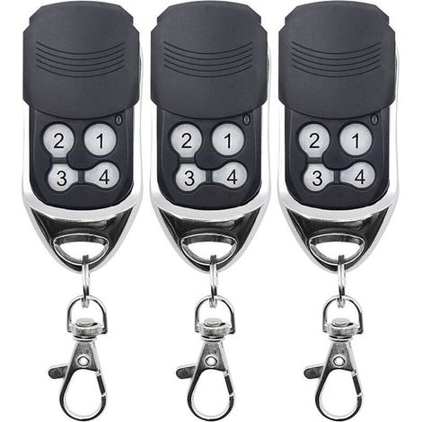 433MHz Telecommande Universelle Portail,Telecommande Camé Porte de Garage de Remplacement, Super Copie, Code Fixe, Code Roulant, Applicable à Télécommande DOORHAN MOTORLIN,3pcsPromo