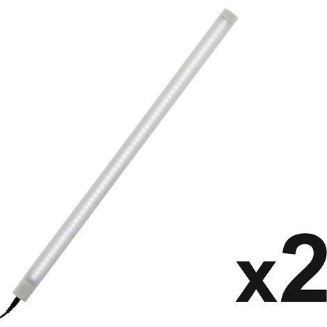 Zenitech – Lot de 2 réglettes LED dimmables 7W – Longueur 120cm – Couleur lumière blanche froide 6000K – Indice de protection IP65 pour extérieur