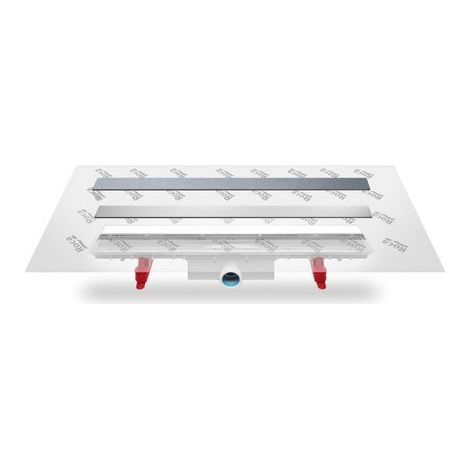 IN-DRAIN X3 - Juego de desagüe con soporte para placa de cerámica (no incluída) y tela geotextil premontada