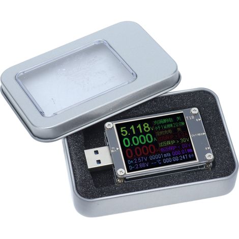 USB Power Meter Current Voltage Monitor Voltmeter Ammeter Charger Power Tester PD Battery Capacity Meter (1/5)