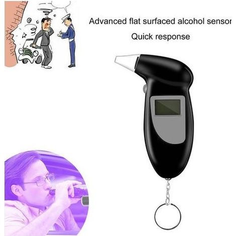 Testeur d'alcoolémie numérique, analyseur d'haleine, détecteur professionnel, affichage LCD Portable, haute précision (1/5)