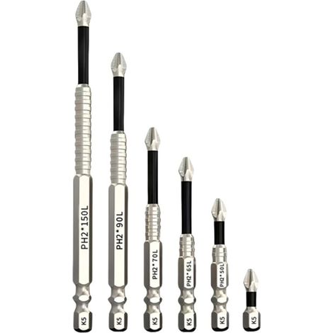 Embout magnétique antidérapant pour visseuse à percussion électrique (1/5)