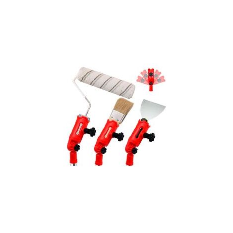 Support Extensible pour Pinceau de Peinture Multi-Angles, Adaptateur Réglable pour Manche Télescopique, Outil Universel pour Peindre Murs et Plafonds en Hauteur