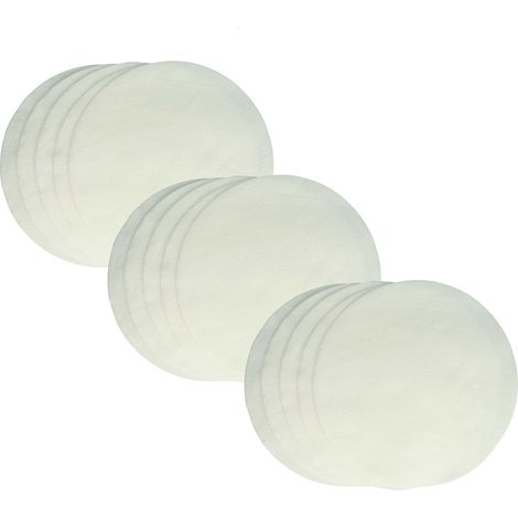 vhbw 15x Filtres fins compatible avec Nilfisk-Alto GD 930 Panther, GD 930 G Panther, GD 930 aspirateur - Filtre en toison blanc, rond