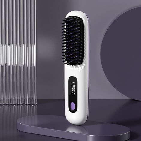Kabelloser, per USB aufladbarer Haarglätter mit LCD-Bildschirm und drei Heizstufen für schnelles und bequemes Styling