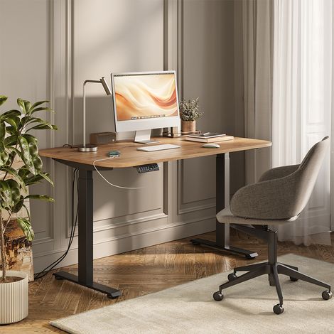 Escritorio Elevate, Negro/Artesano, 140 x 80 cm 2 motores, Vicco