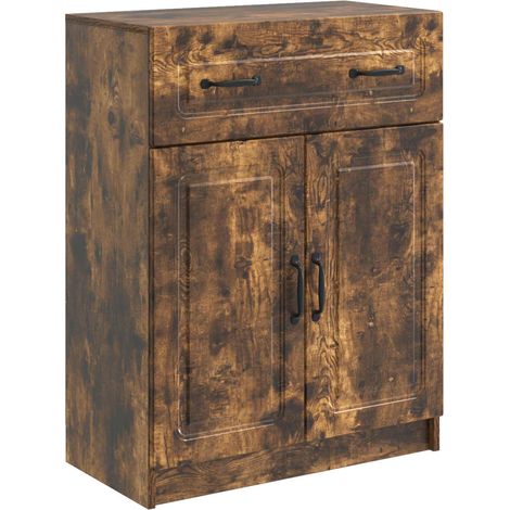 Sideboard Smoked Oak 66 x 34.5 x 87 cm Engineered Wood vidaXL