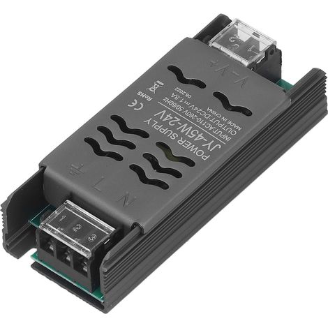 Alimentation LED Toivize 45W 24V CC IP20 Aluminium Compacte (1/5)