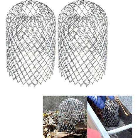 Protezione per pluviali estensibile in 2 pezzi, filtro per foglie, filtro per grondaia, protezione per pluviali, protezione per tubi di scarico, filtro di scarico. Previene le ostruzioni per A (1/5)