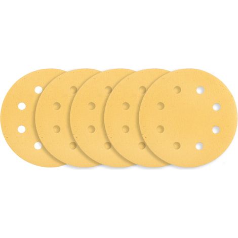 Klett-Schleifpapier 180 mm, K120, 5 Stück, mit 8 Löchern für Schleifmaschine 59G263 (1/5)